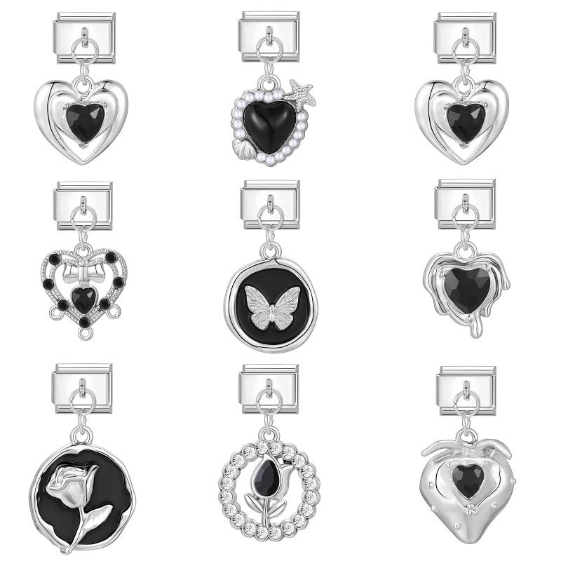 Wholesale Italian handmade pendant butterfly flower DIY jewelry