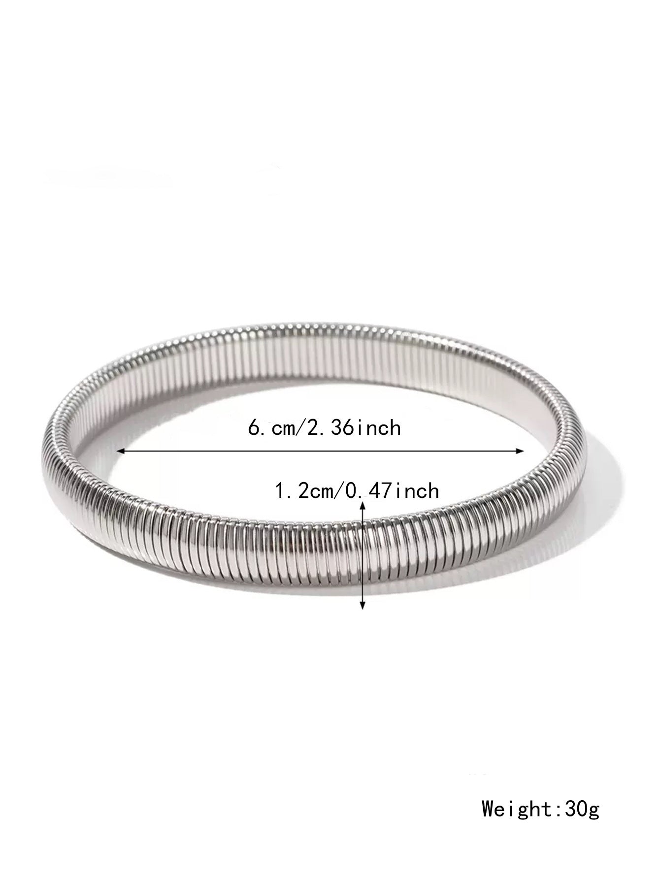 Wholesale Titanium Steel Bracelet with Exaggerated Metal Vertical Stripes ACC-BT-BTB001