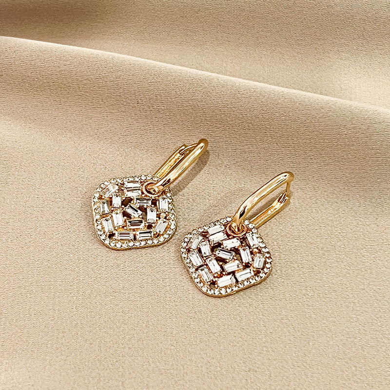 Wholesale Light Luxury Geometric Diamond Earrings ACC-ES-XiaoCheng009