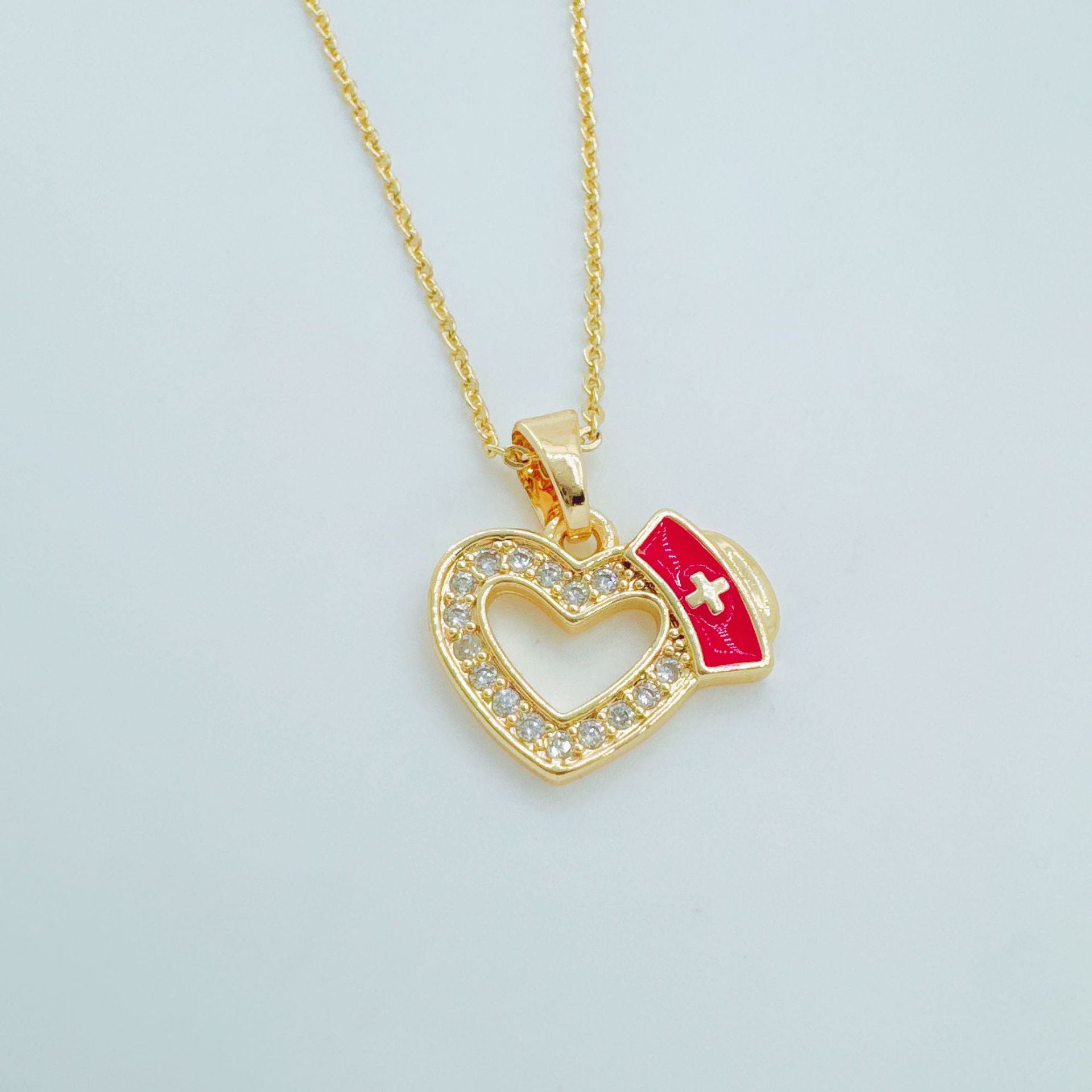 Wholesale Love Cross Pendant Necklace Copper Gold-Plated Fashion Accessory for Women Boutique Resale