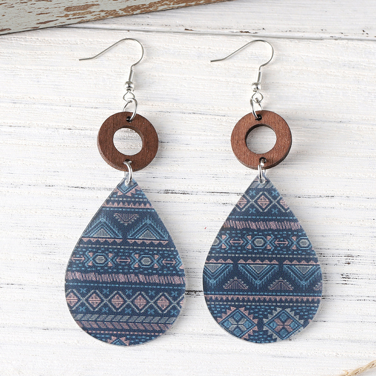 Wholesale  Western-style Aztec Pattern Water Drop Pendant Earrings