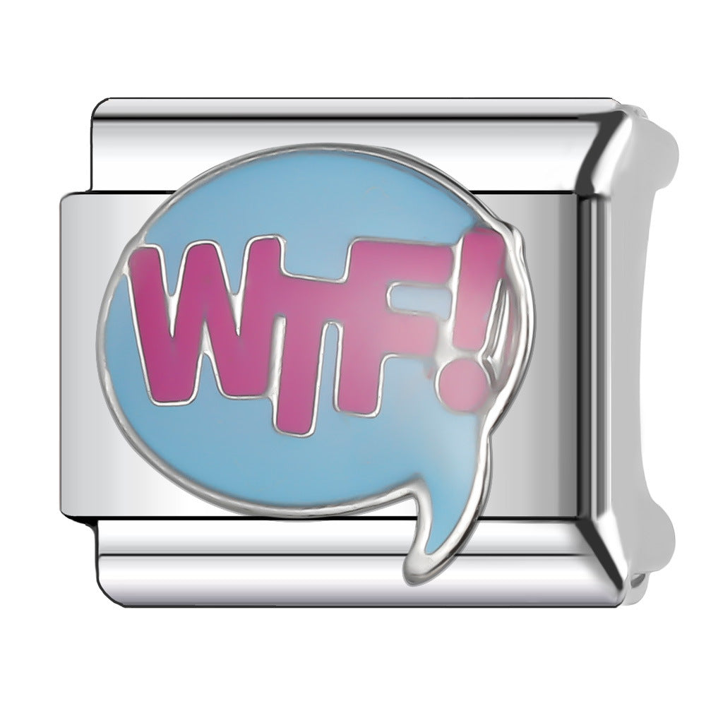 Wholesale Italian Charm Bracelet 9mm DIY Splicing English Stainless Steel Composable Bracelet