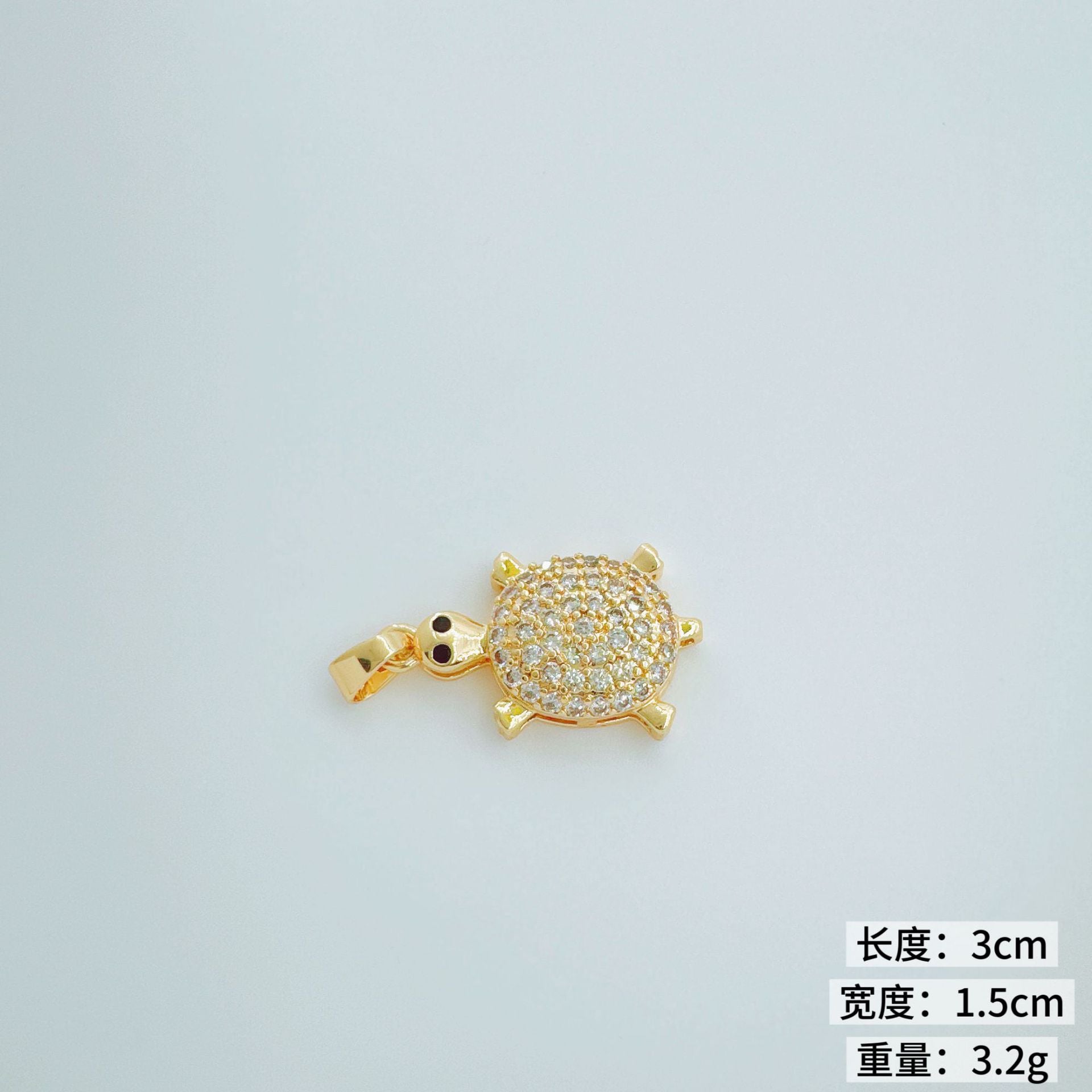 Wholesale Stylish Turtle Pendant Necklace Copper Crystal Chain Jewelry Ocean Theme Accessory for Resale