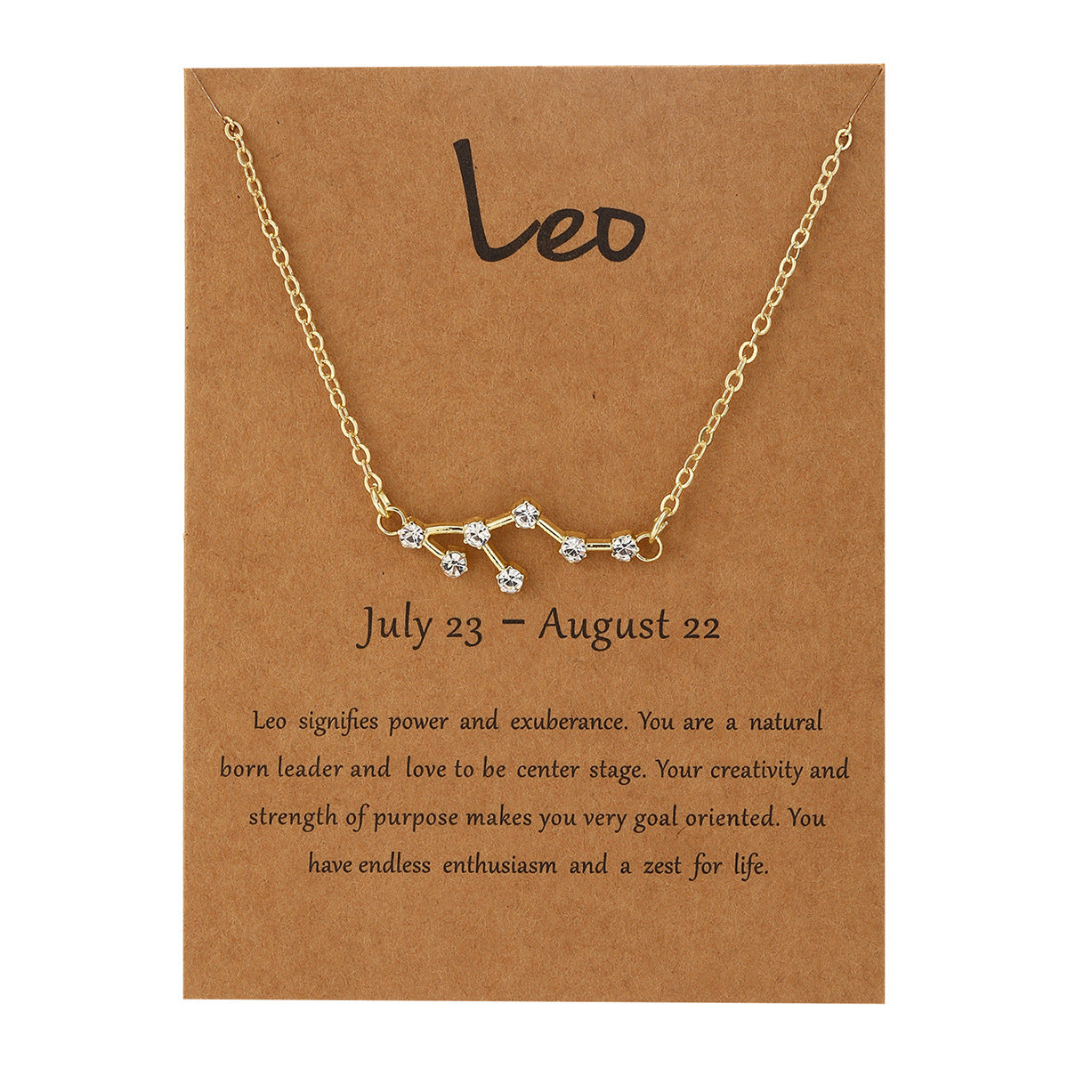 Wholesale constellation card pendant clavicle chain twelve constellation necklace