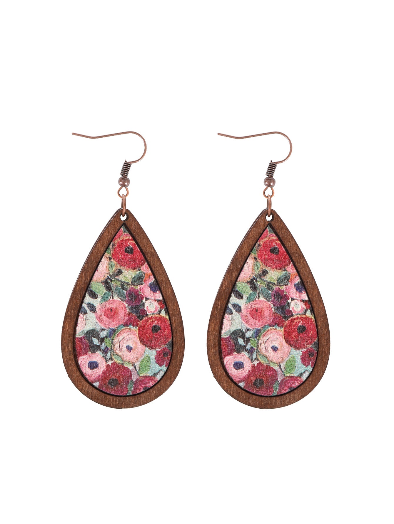 Wholesale Bohemian Series Ethnic Wooden Earrings