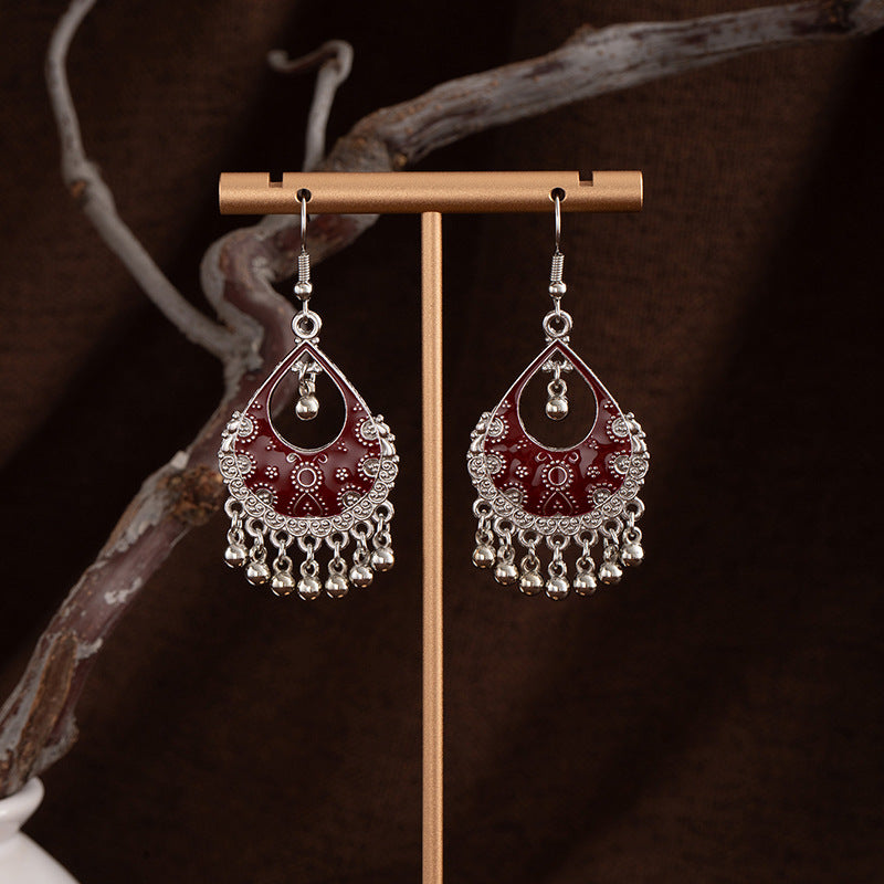 Wholesale Ethnic style earrings retro bohemian tassel pendant earrings