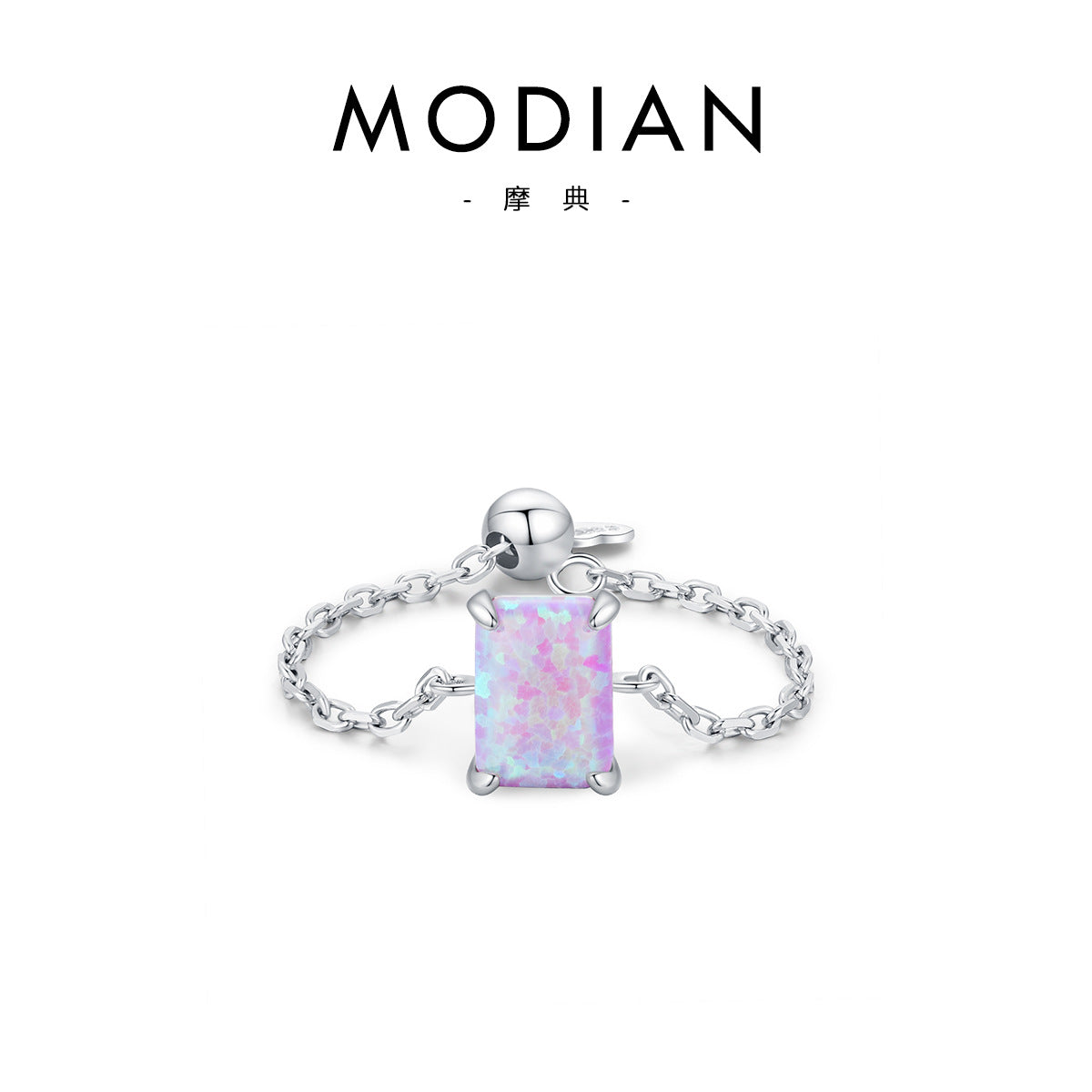 Wholesale 925 Sterling Silver Opal Open Ring Adjustable Ring ACC-RS-MoDian007