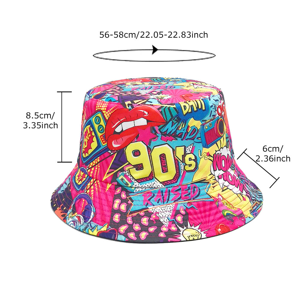 Wholesale Retro Print 90S Bucket Hat