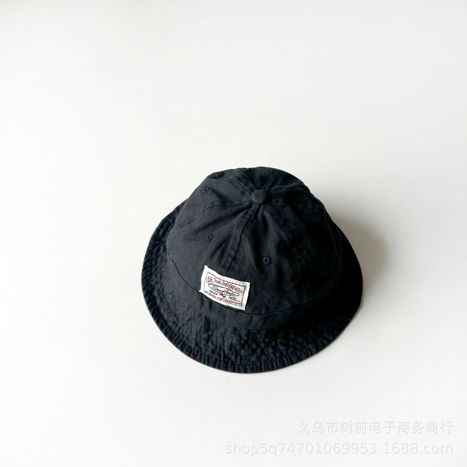 Wholesale  Children's Cloth Label Dome Shade Bucket Hat