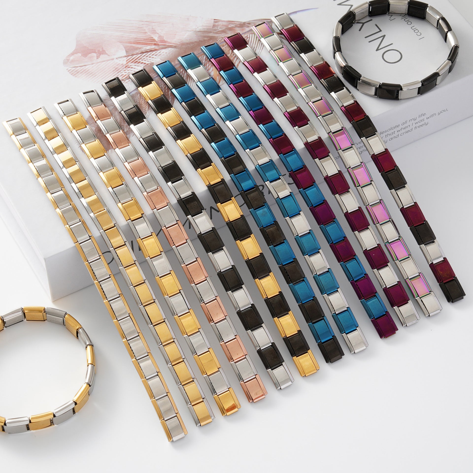 Wholesale Italian Charm Bracelet 9mm DIY Splicing Cute Creative Stainless Steel Composable Bracelet