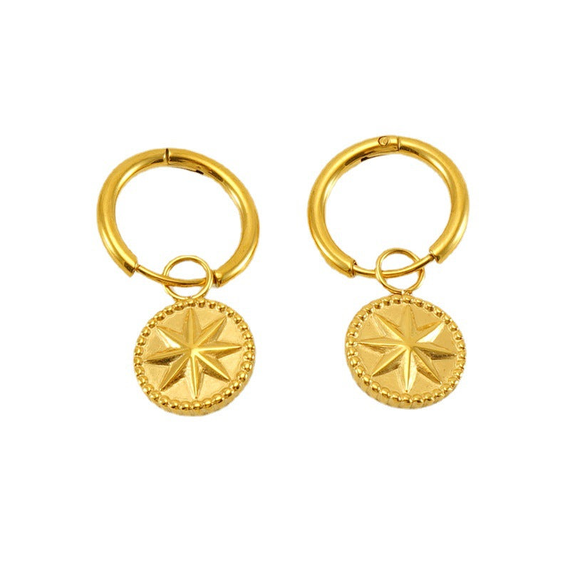 Wholesale stainless steel blue turquoise earrings