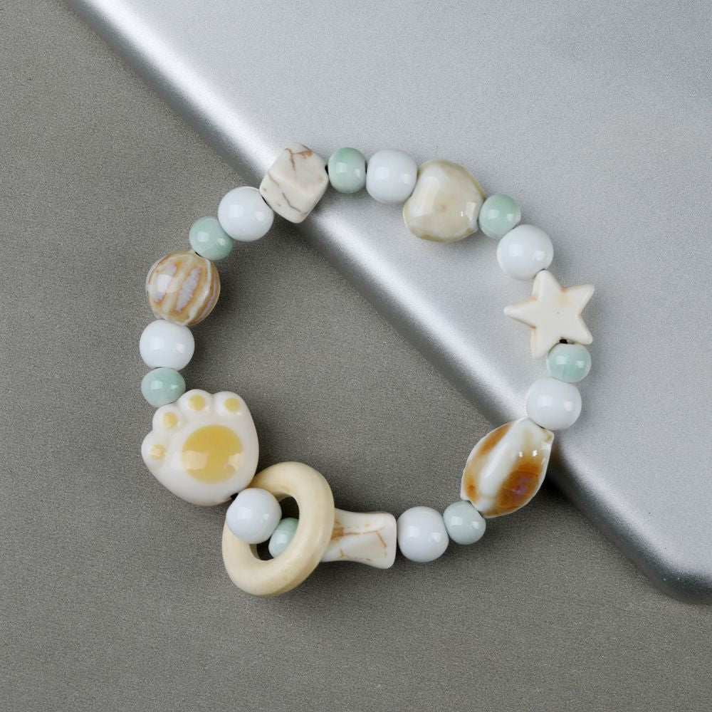 Wholesale Ceramic Bone Porcelain Bead Bracelet ACC-BT-YXH005