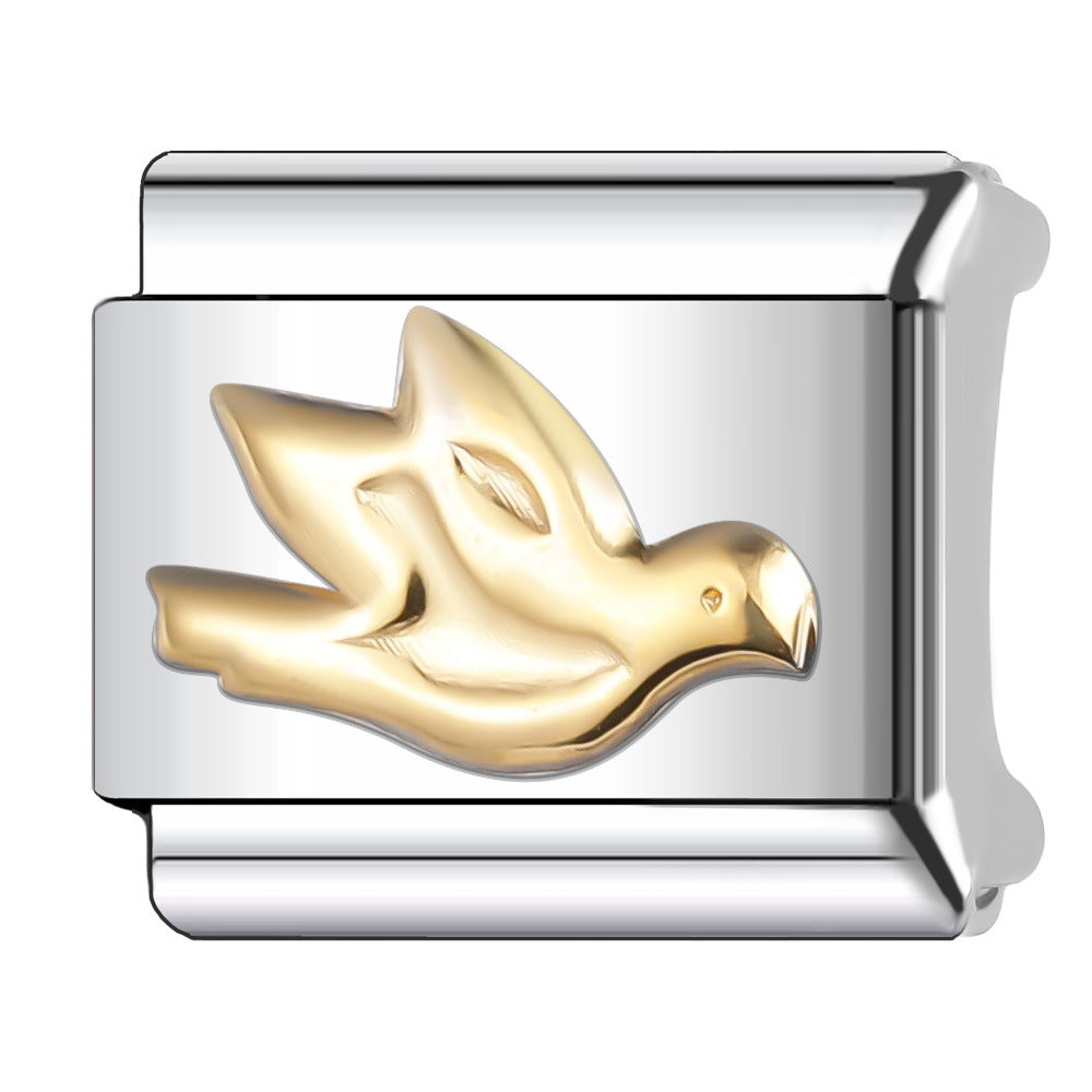 Wholesale 5pcs Italian Charm Bracelet 9mm DIY Splicing Cute Creative Stainless Steel Composable Bracelet