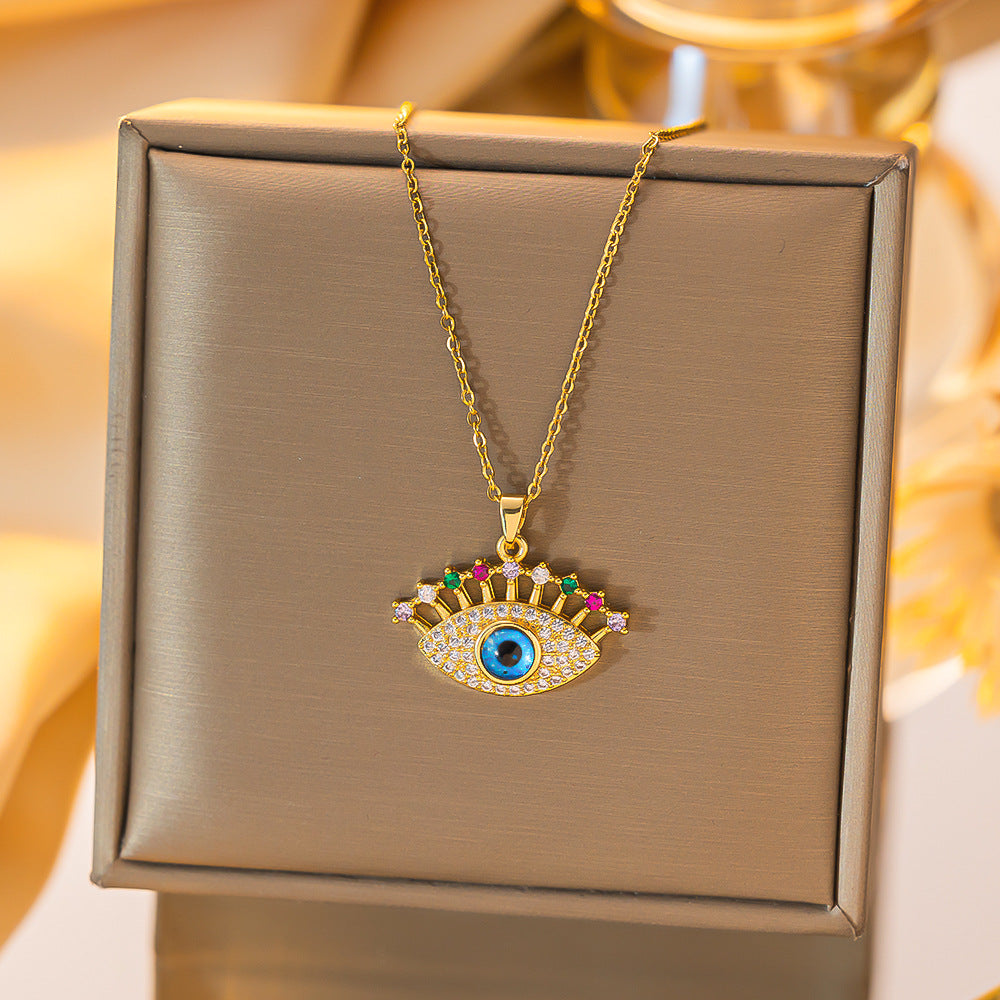 Wholesale Evil Eye Pendant Necklace Blue Eye Design for Everyday Gift Boutique Jewelry Accessory