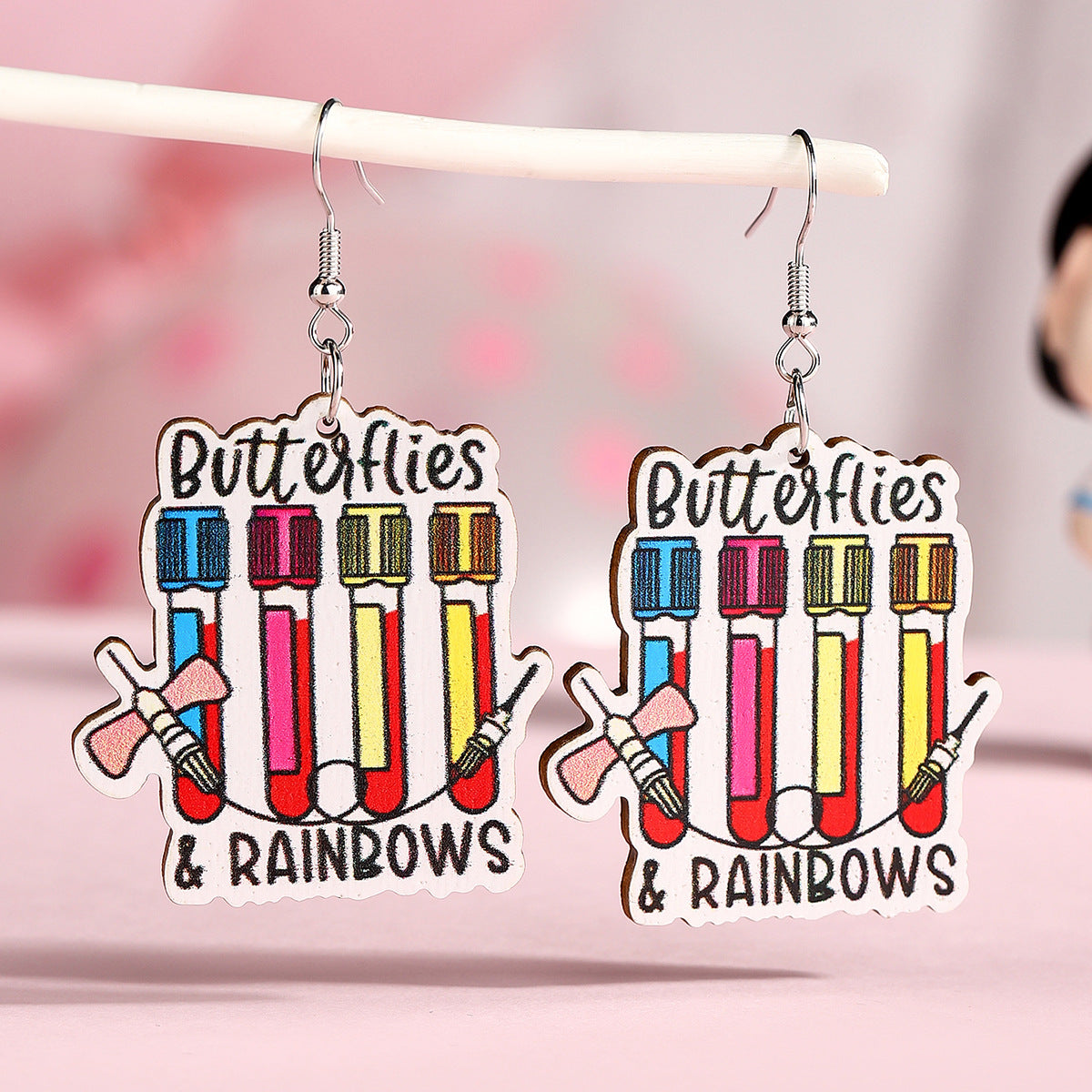 Wholesale  Nurses' Festival Wooden Earrings