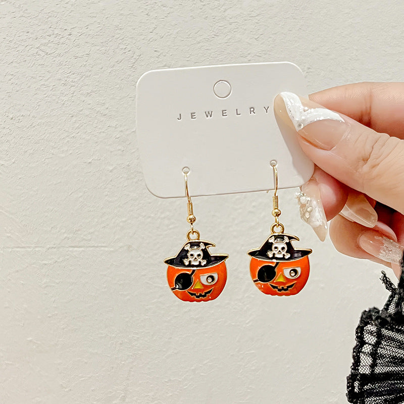 Wholesale Halloween Pumpkin Head Little Devil Earrings ACC-ES-MDD045