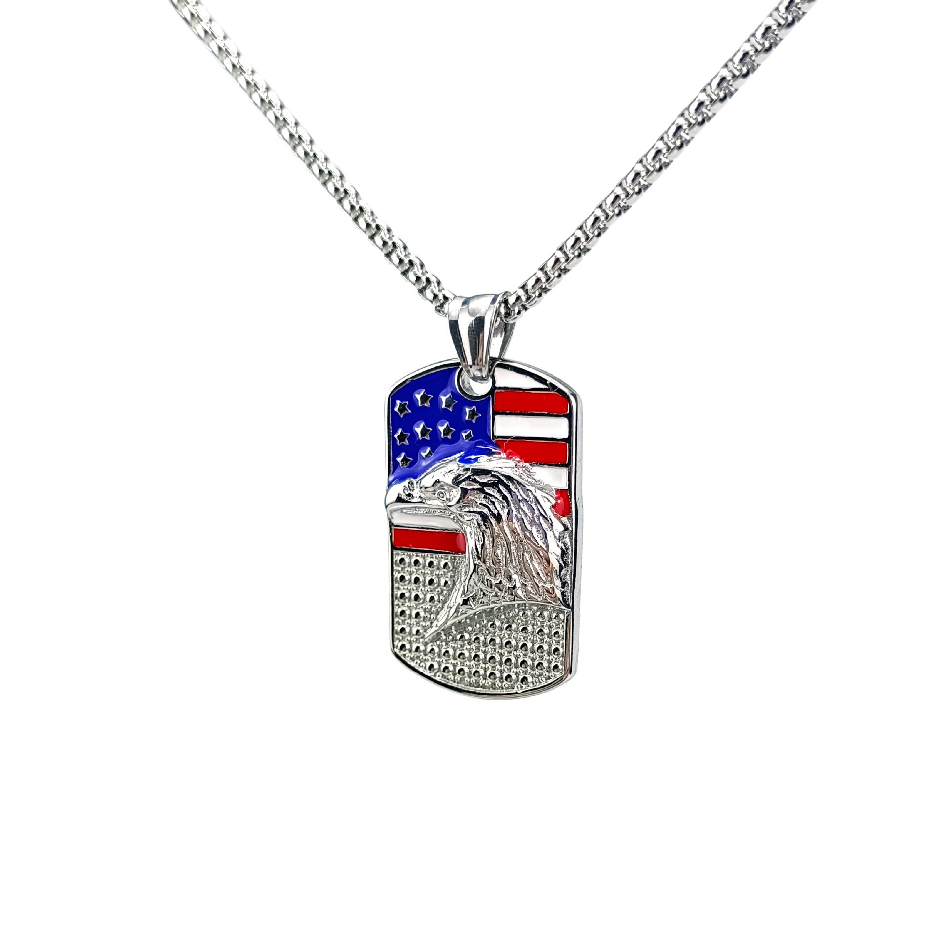 Wholesale Hip Hop Eagle Stainless Steel Necklace ACC-NE-Ruig008