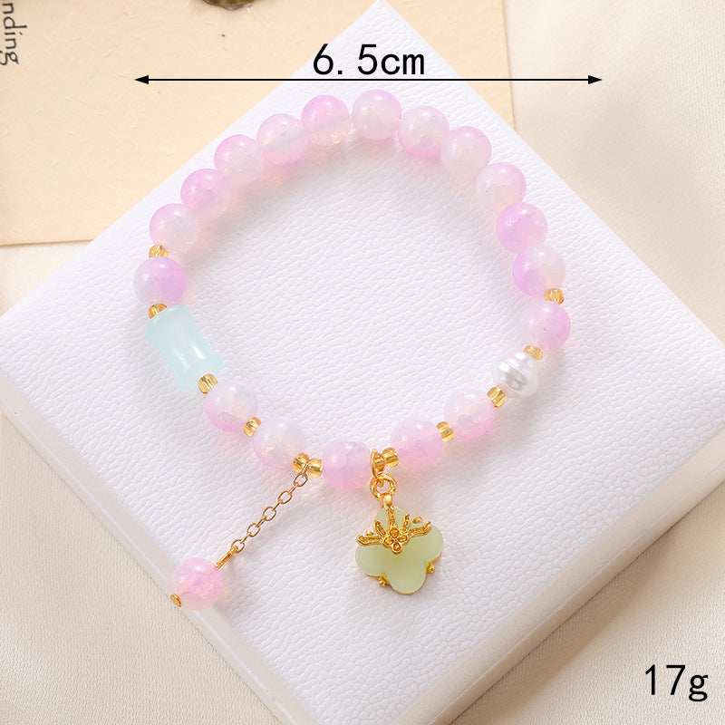 Wholesale Lily of The Valley Crystal Glass Beaded Bracelet ACC-BT-YiL001