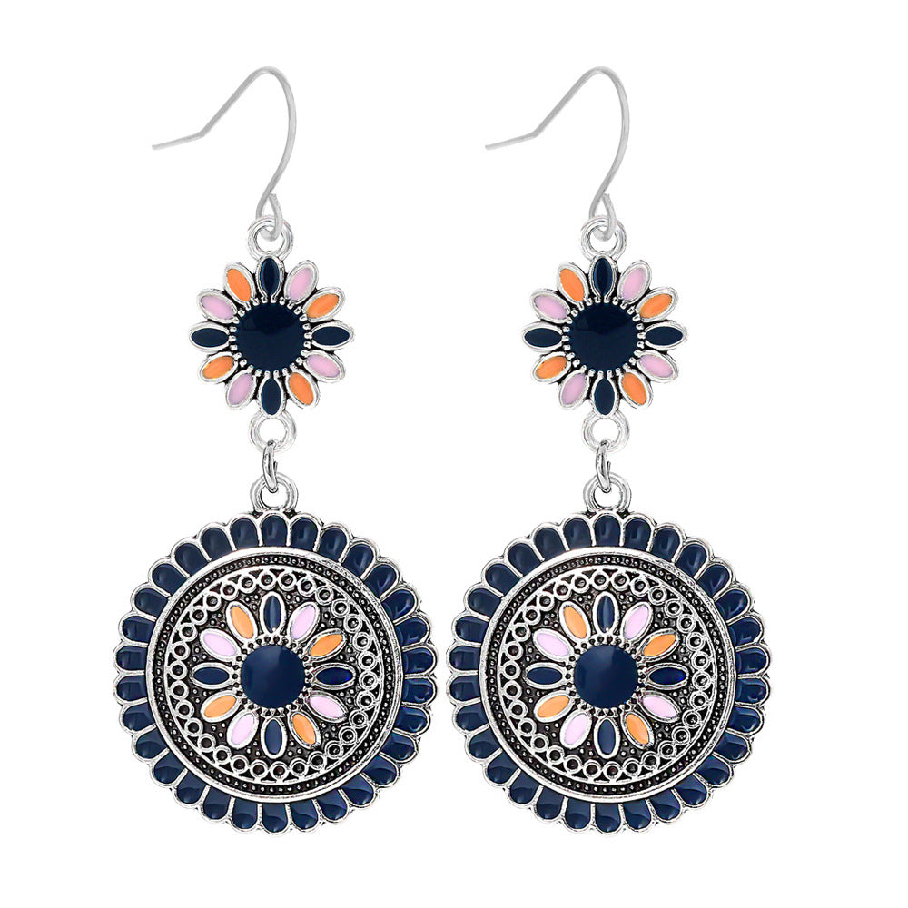 Wholesale Retro Round Hollow Love Earrings Multi-Piece Set - Fashion Accessory for Everyday Wear or Boutique Resale