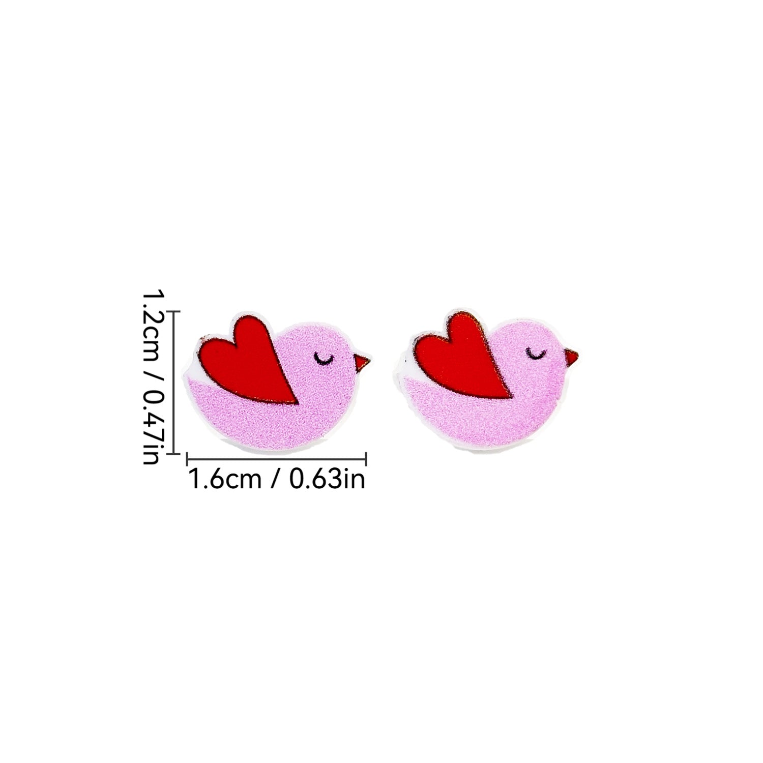 Wholesale Wooden Love Heart Cartoon Cupid Romantic Valentine's Day Earrings