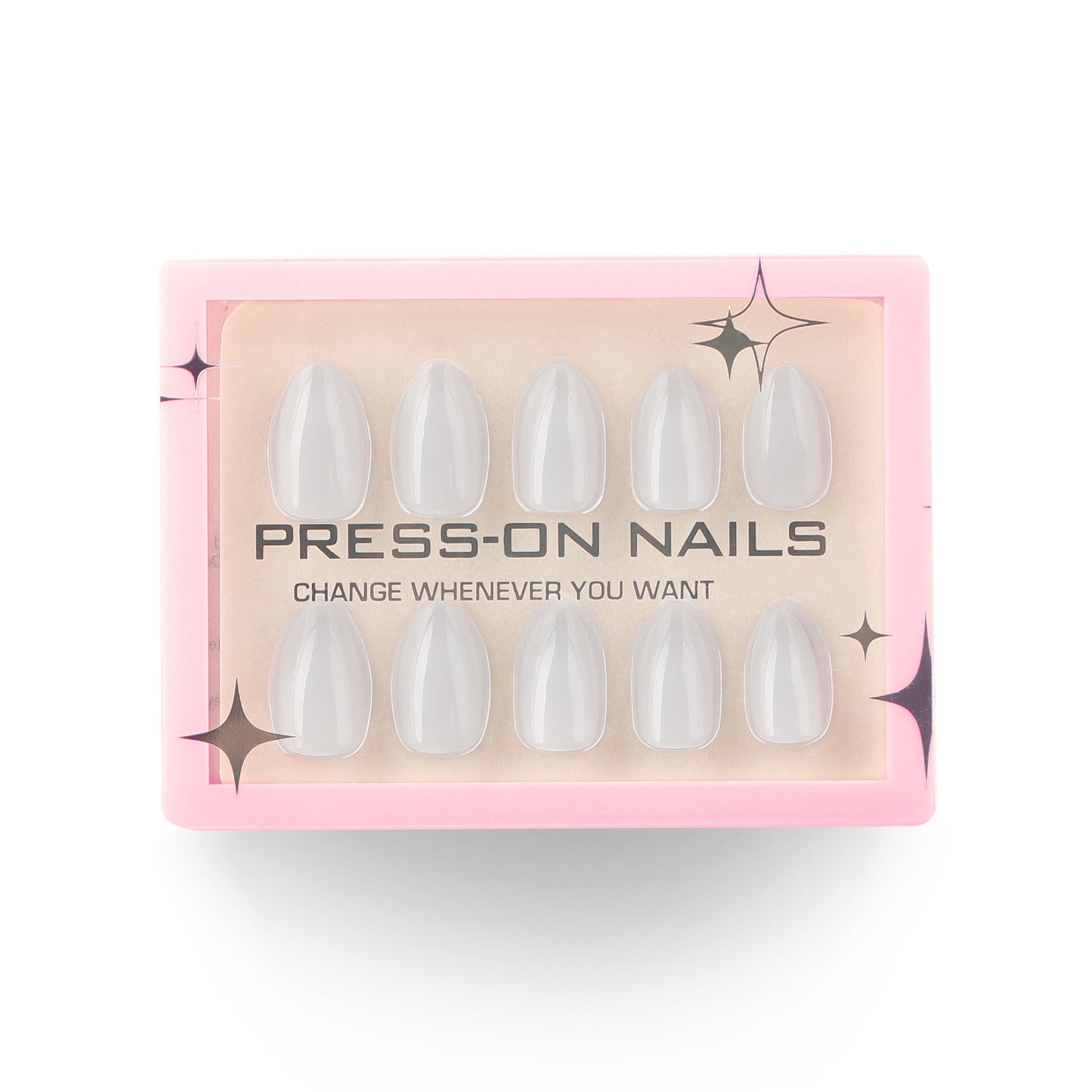Wholesale 30 Pieces/box Light Grey Solid Color Nails Kits Nail Stickers