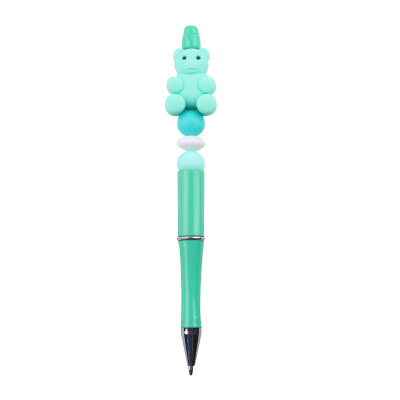Wholesale DIY Beaded Pen Creative Handmade Bear Silicone Beaded Pen