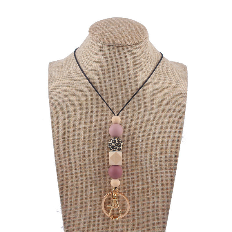 Wholesale Cartoon Mushroom Silicone Bead Necklace Pendant Keychain ACC-KC-GuangTian021