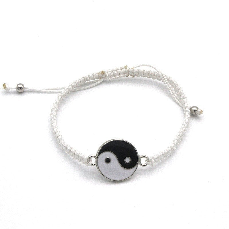 Wholesale Trendy Alloy Handmade Woven Couple Bracelet Set Taiji Bagua Design Gift Resale