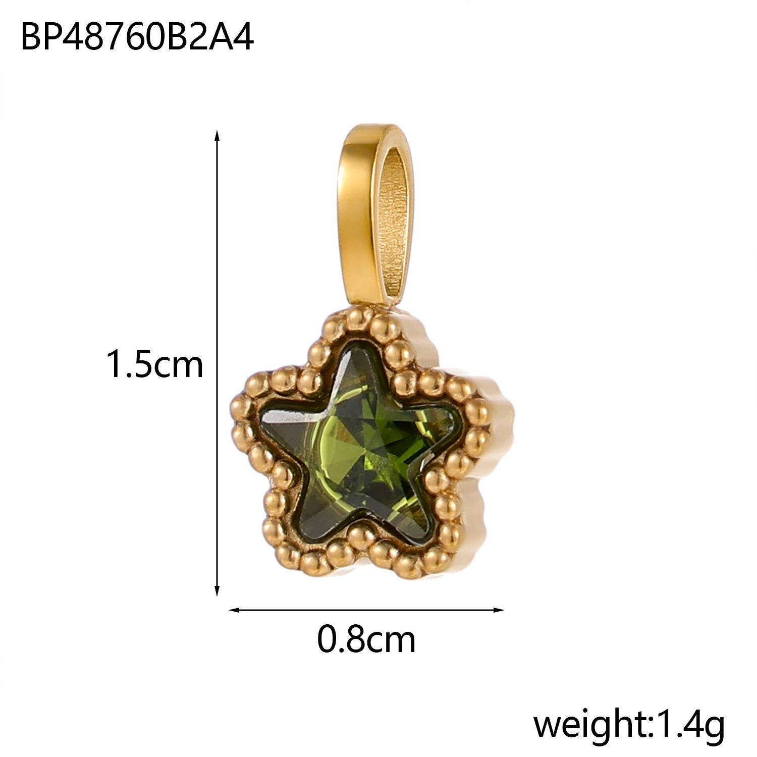 Wholesale stainless steel zircon small pendant