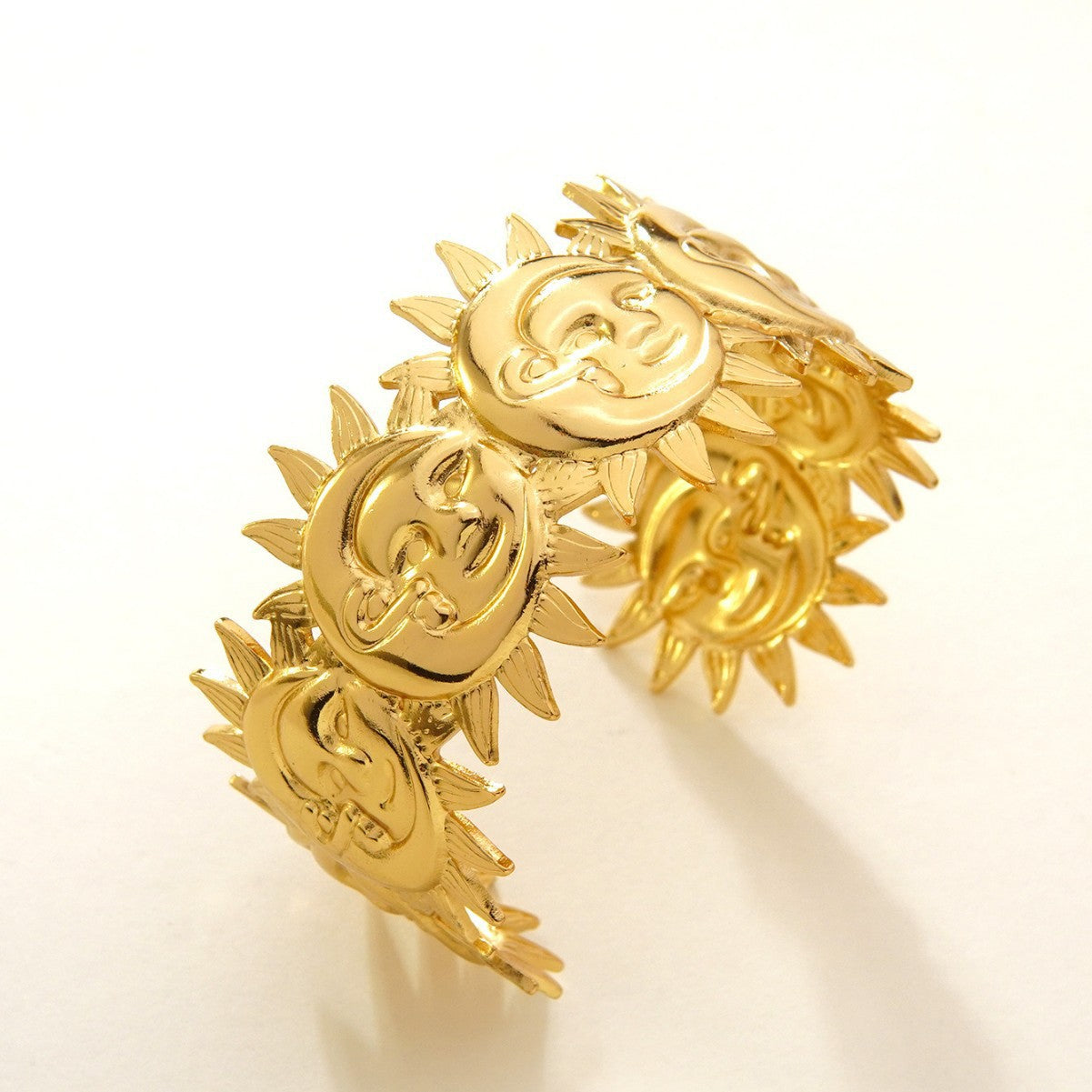 Wholesale Light Luxury Stainless Steel Open Cuff Bracelet with Cutout Design