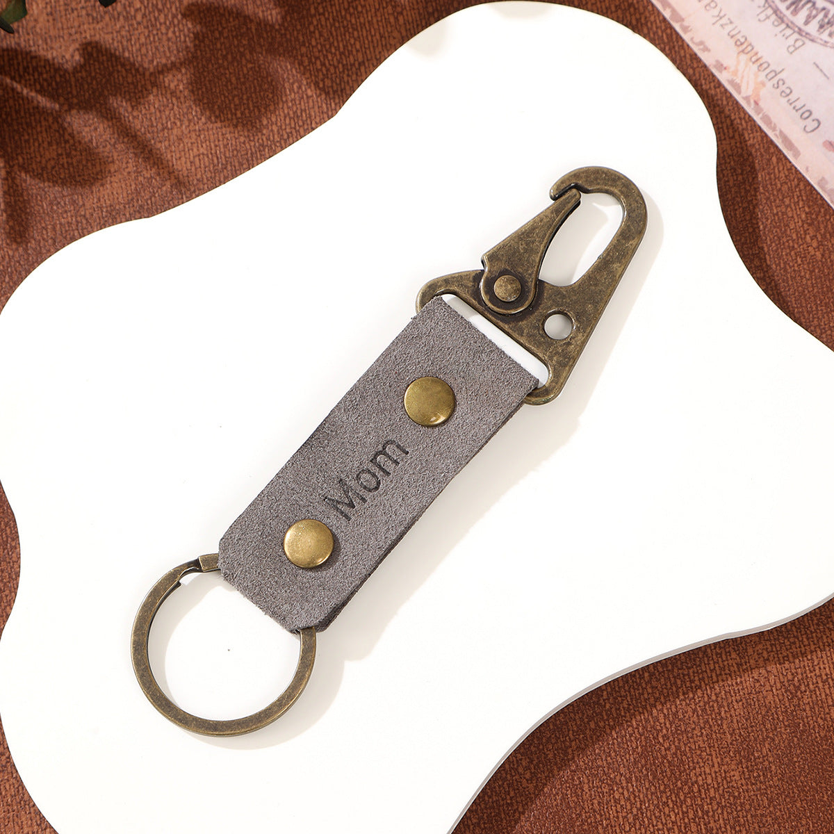 Wholesale Leopard Print Crocodile Pattern MOM Leather Keychain Mother's Day ACC-KC-YTian017