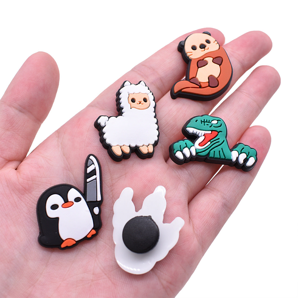 Wholesale Random 100pcs Small Animal PVC Soft Rubber Shoe Buckle Decoration ACC-SC-RYY056