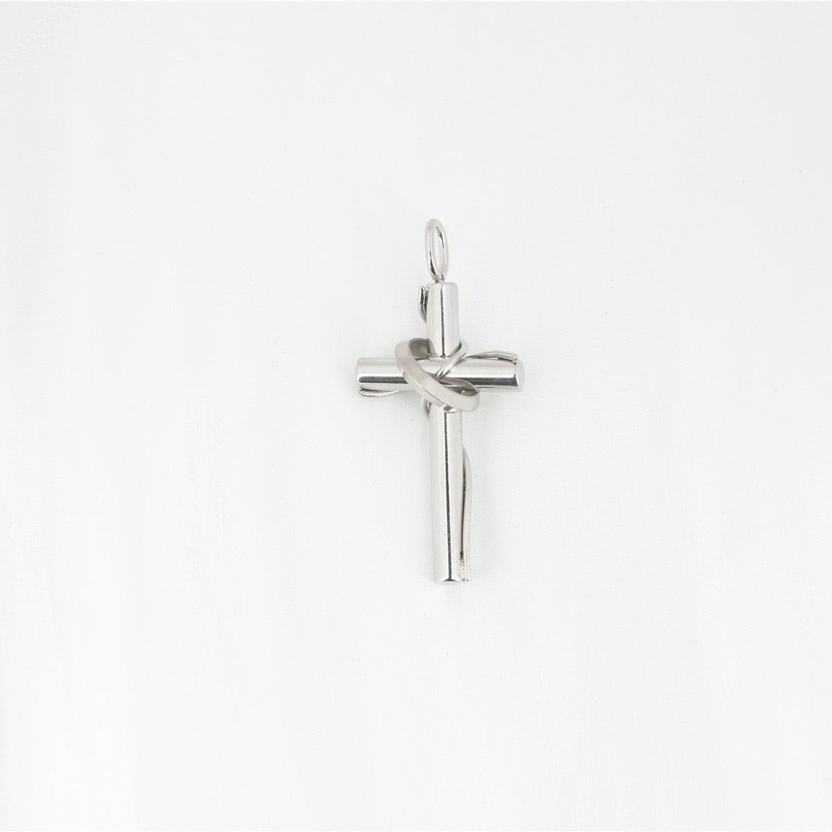 Wholesale creative titanium steel men's cross necklace