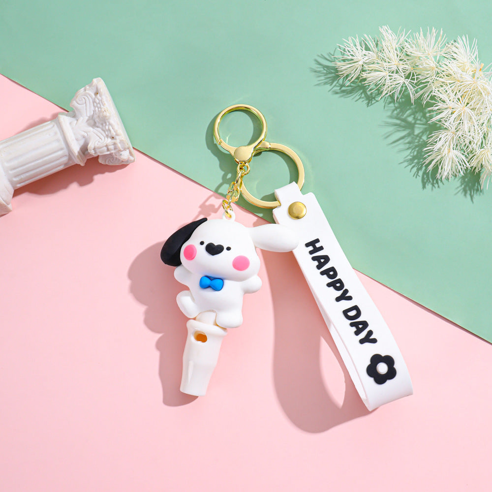 Wholesale PVC Cartoon Whistle Keychains ACCVIP-KC-HaNa001
