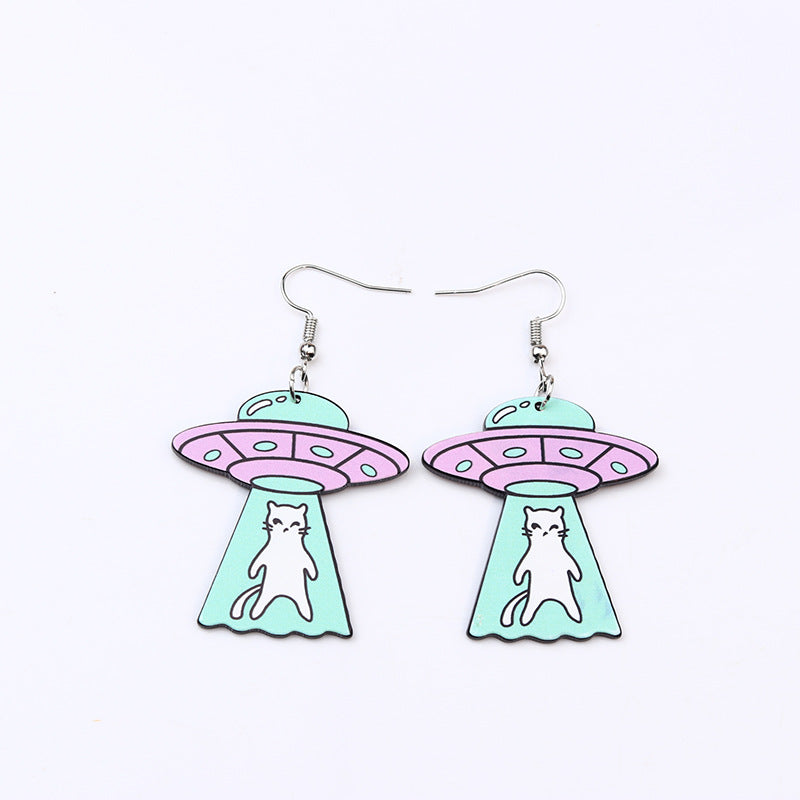 Wholesale  Skull Snake Frog Spliced Acrylic Earrings - Trendy Jewelry Accessory for Gift or Resale