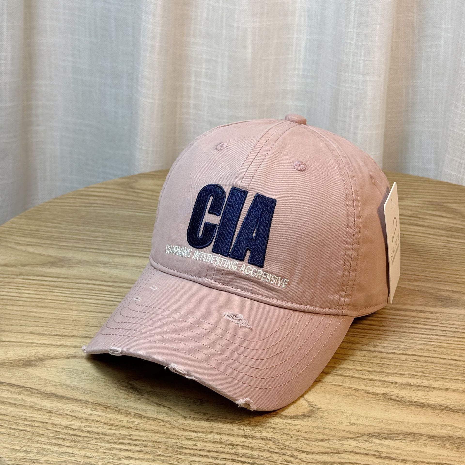 Wholesale Retro Embroidered Ripped Baseball Cap