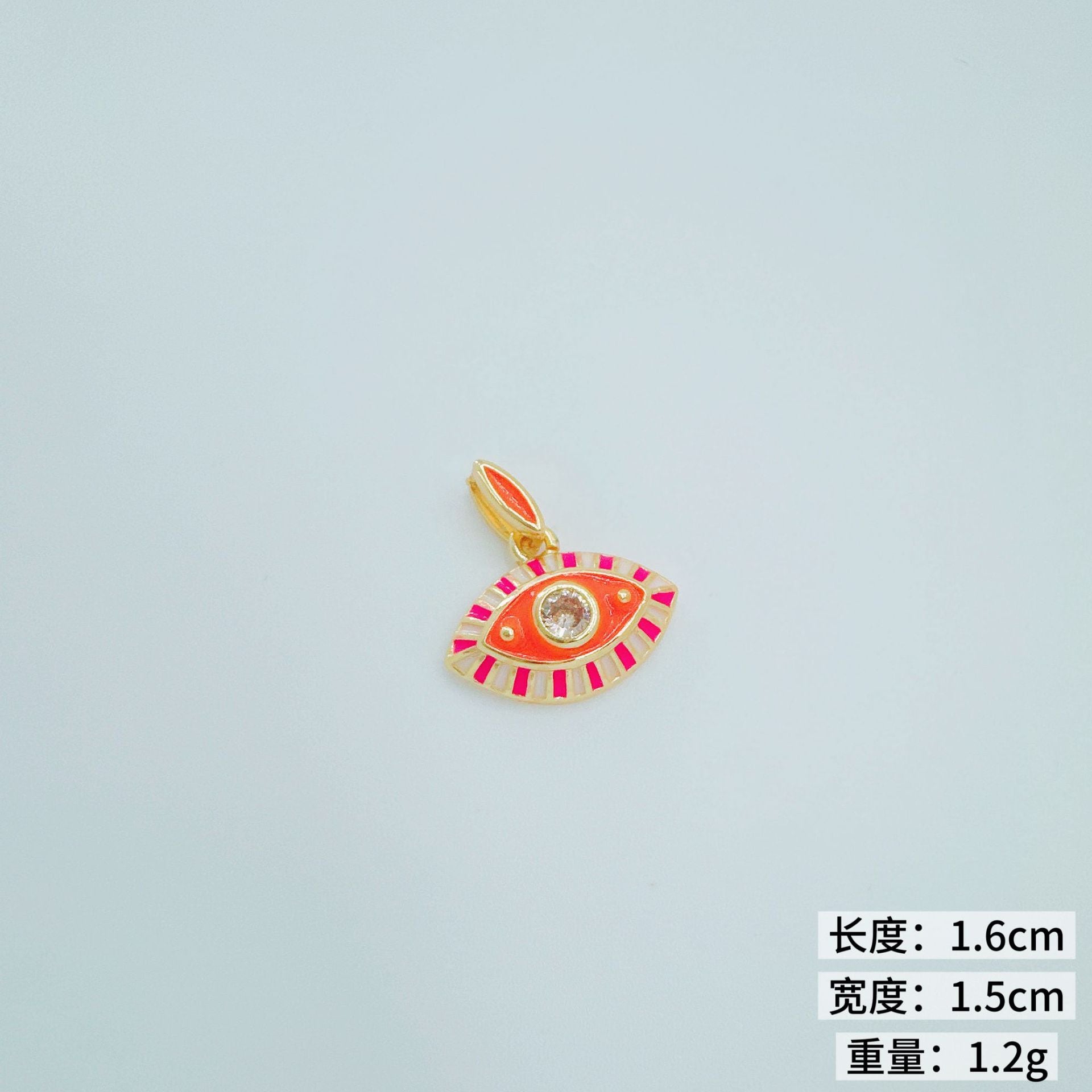 Wholesale Trendy Blue Evil Eye Pendant Charm Copper Gold Plated DIY Jewelry Accessory