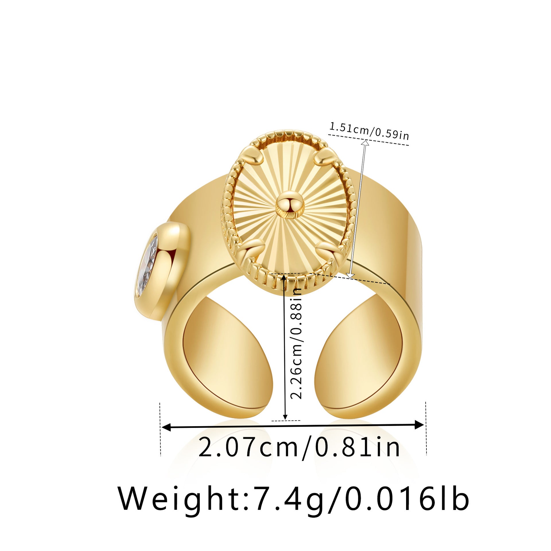 Wholesale Brass plated 18K real gold  ring animal butterfly design personality ring