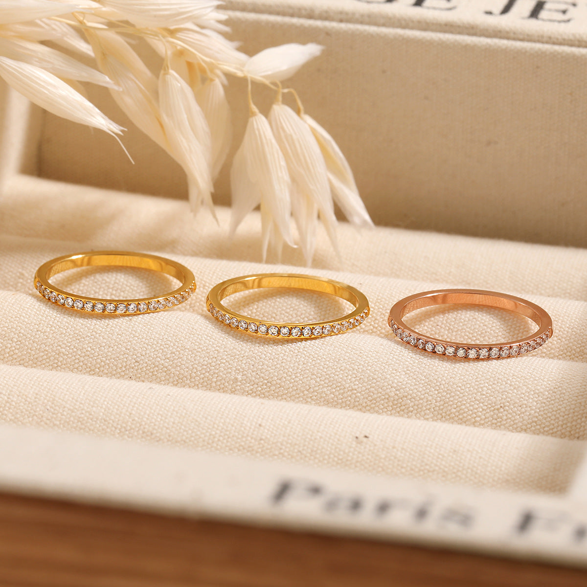 Wholesale Light Luxury Half Ring Titanium Steel Ring