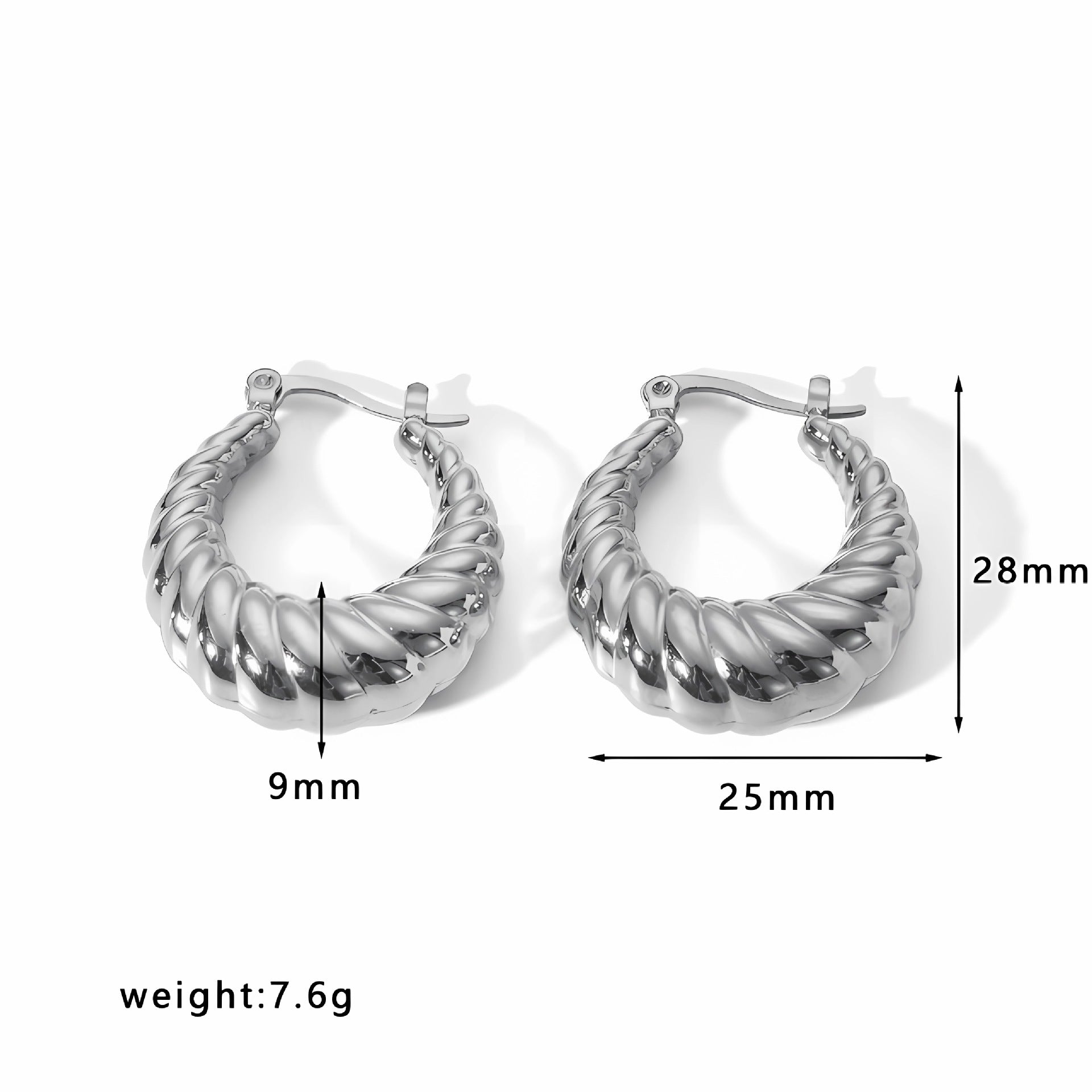Wholesale 18K gold stainless steel titanium steel openwork earrings