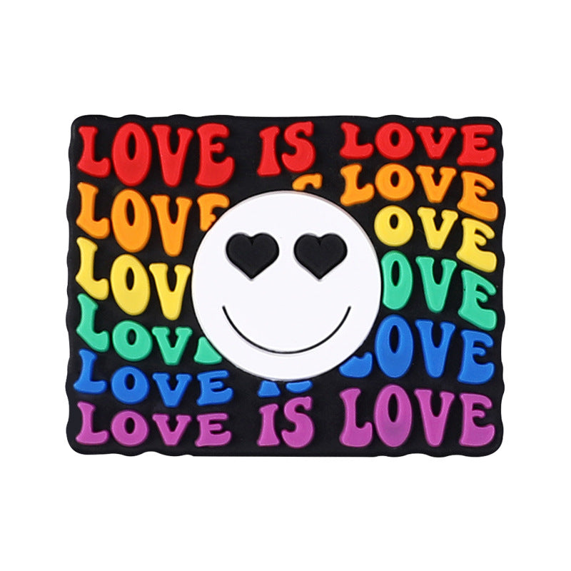 Wholesale 20pcs Rainbow Letter  Focal Beads DIY Bead Accessories