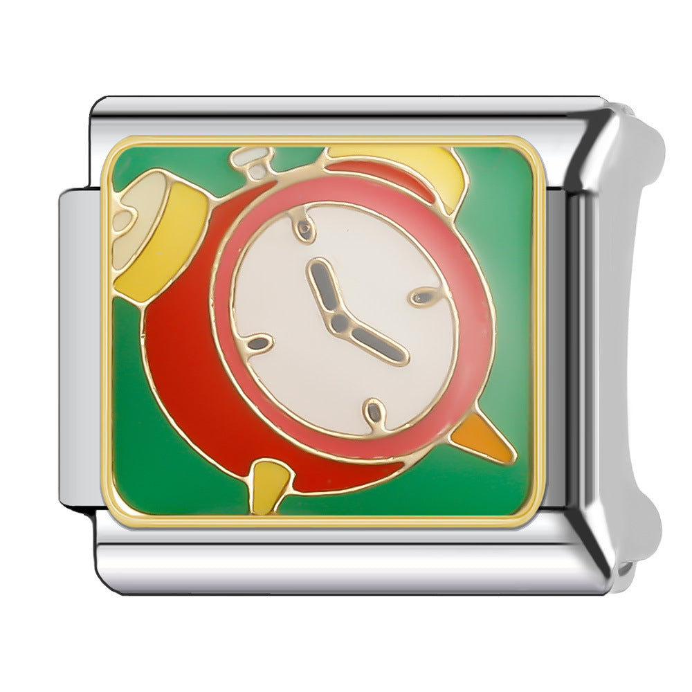 Wholesale Italian Charm Bracelet 9mm DIY Splicing Tutorial Student Series Stainless Steel Composable Bracelet