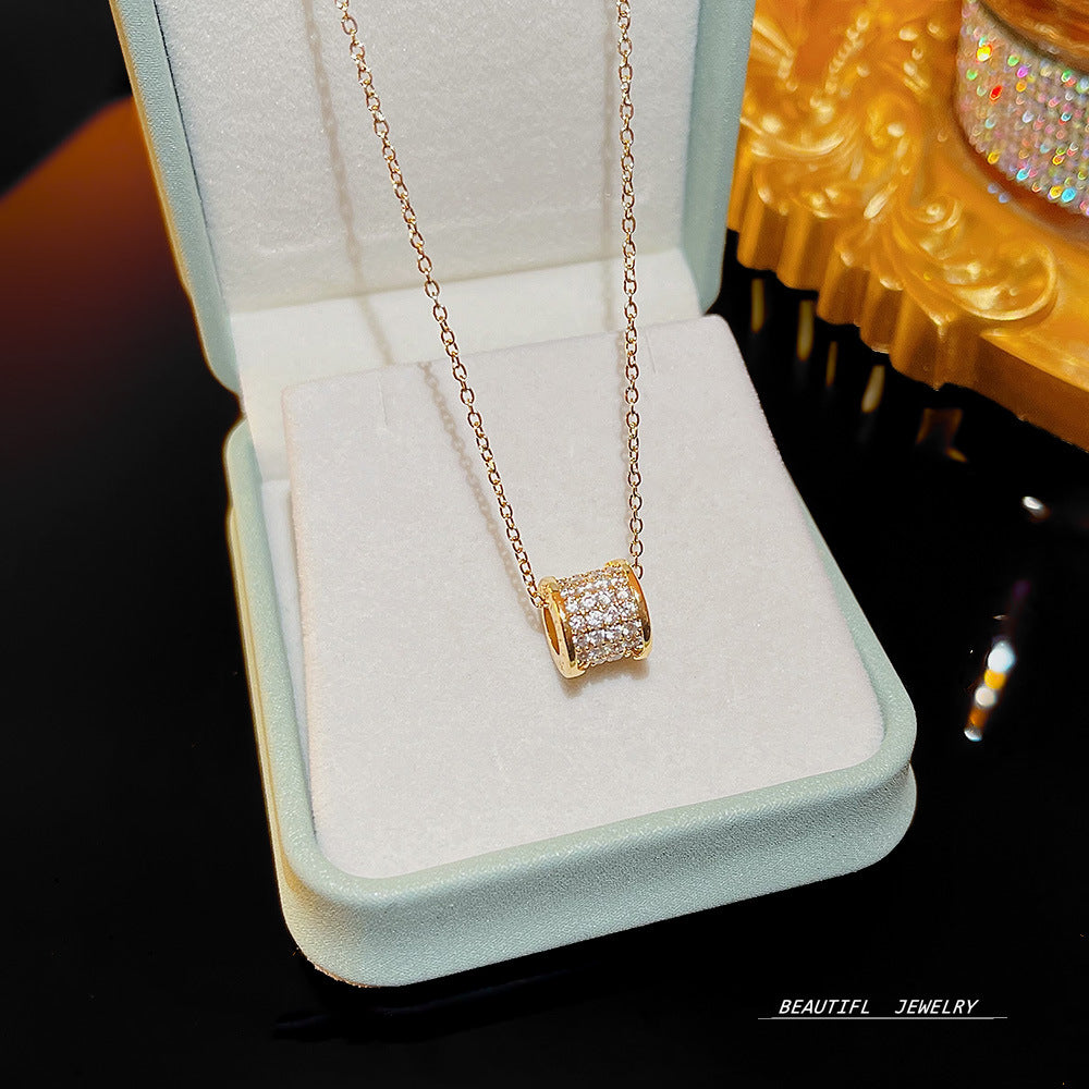 Wholesale Micropaved Zirconia Clavicle Chain Titanium Steel Necklaces Choker Necklace ACC-NE-Xiyue005