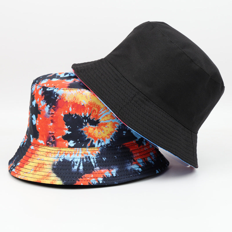 Wholesale  Tie-dyed Double-sided Fisherman Hat Bucket Hat