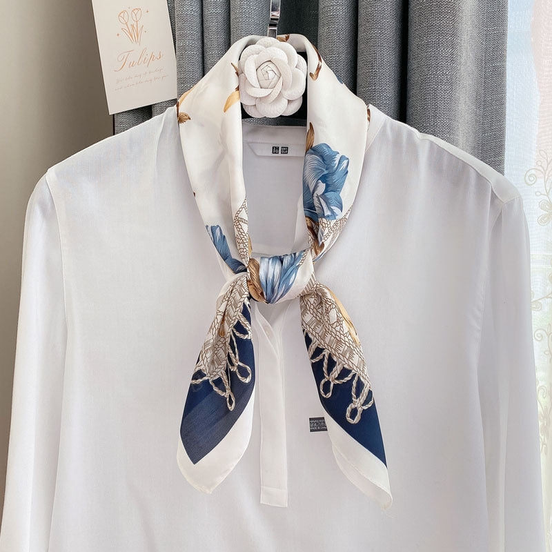 Wholesale Hangzhou Silk Spring Autumn f Women' s Shawl f 70cm Square f Gift Silk