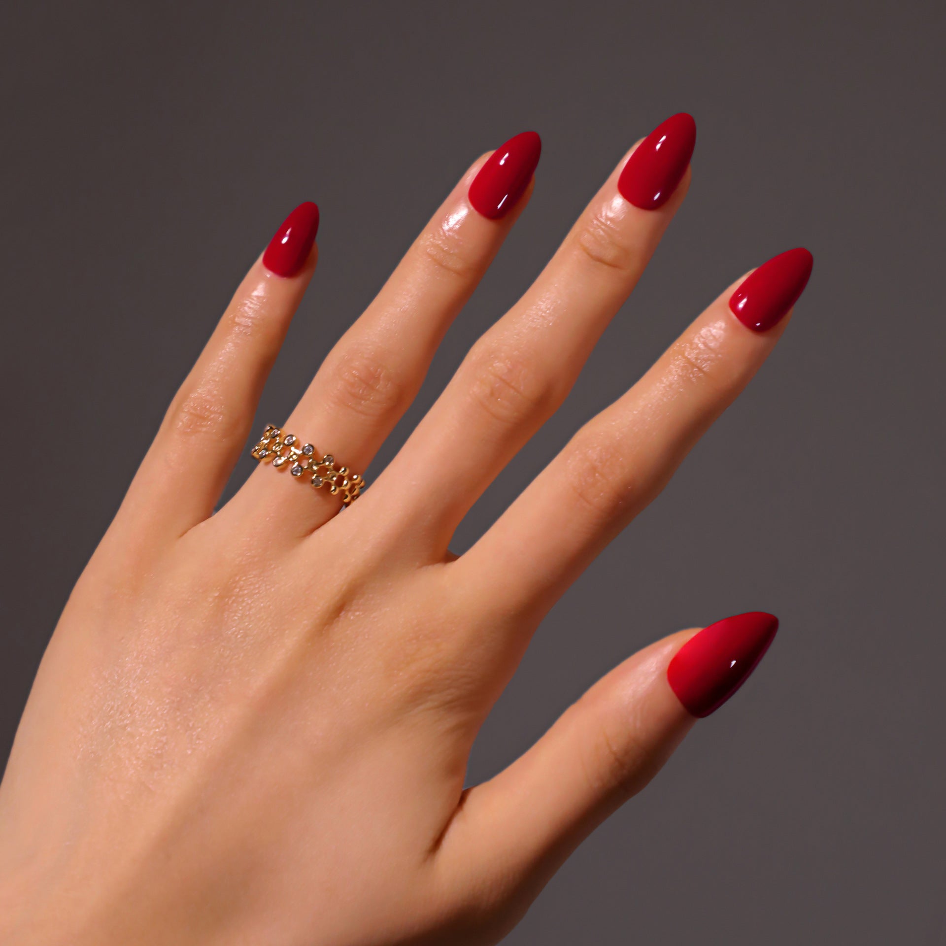 Wholesale 24 Pieces/box Red Solid Bow Nails Kits Nail Stickers