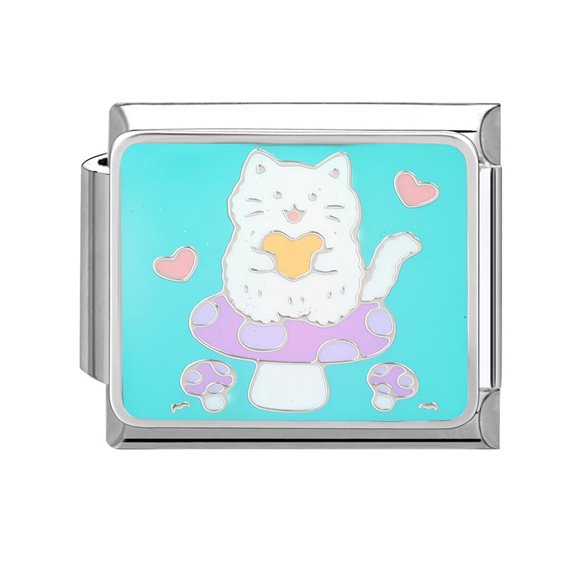 Wholesale 9mm Italian Charm Starter Bracelets DIY Cute Pet Stainless Steel Composable Bracelet