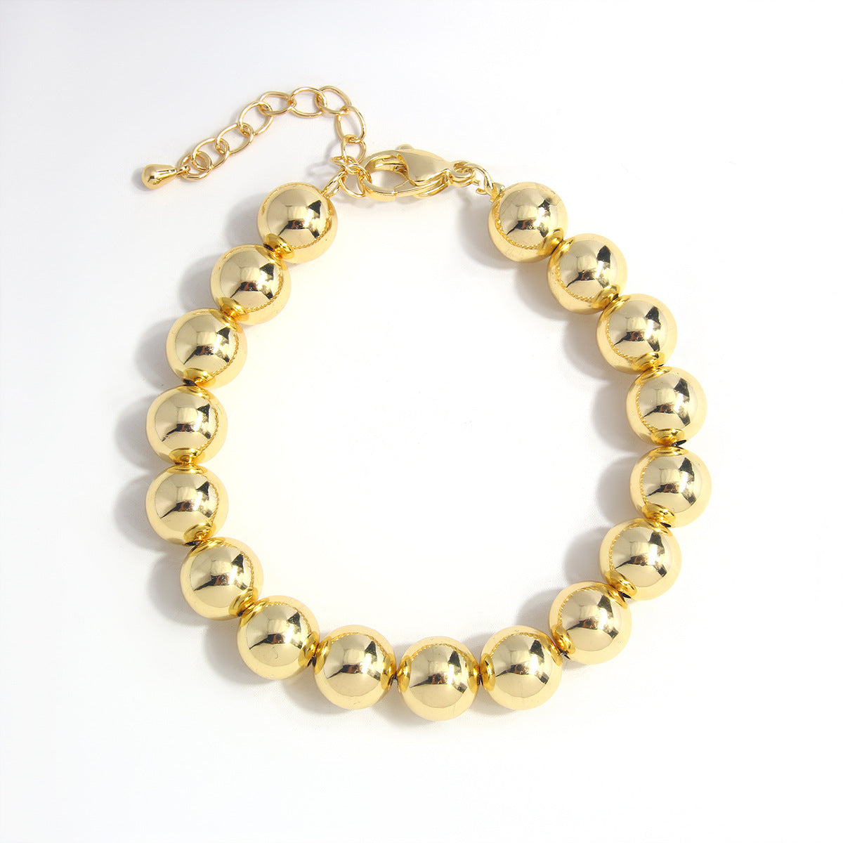 Wholesale Geometric Metal Hollow Beads Copper Bracelet ACC-BT-HongMing003