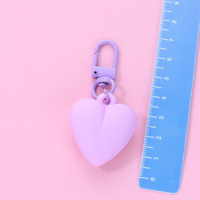 Wholesale Candy Color Heart Shaped Acrylic Keychain ACC-KC-HuiMei003