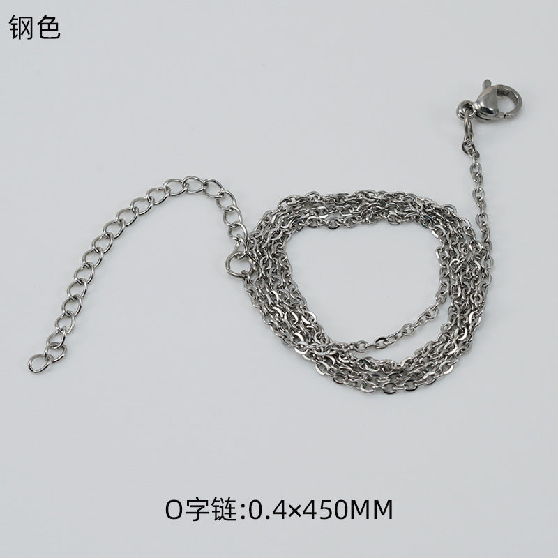 Wholesale  stainless steel O-chain female simple Joker jewelry chain